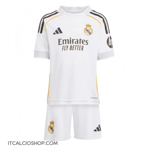 Real Madrid Prima Maglia Bambino 2025-26 Manica Corta (+ Pantaloni corti)